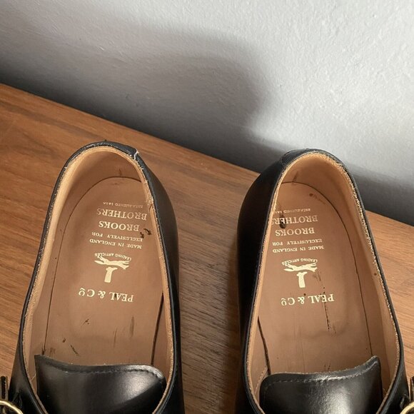Brooks Brothers Peal Co Monk Strap Dress Shoes Black Leather Mens Size US 11.5 B - Picture 6 of 11